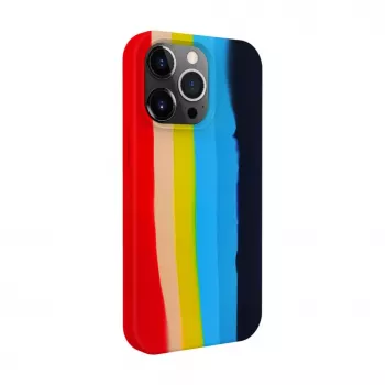 Evelatus Apple iPhone 15 Pro θήκη σιλικόνης πολύχρωμη ουράνιο τόξο