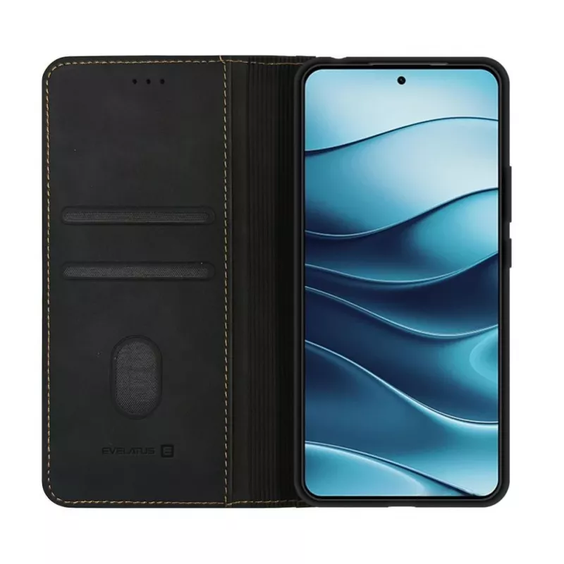Evelatus Θήκη Βιβλίο για Xiaomi Redmi Note 14 5G - Μαύρο