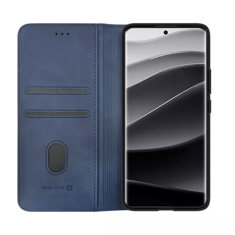 Evelatus Xiaomi Redmi Note 14 Pro Plus Θήκη Βιβλίο Σκούρο Μπλε