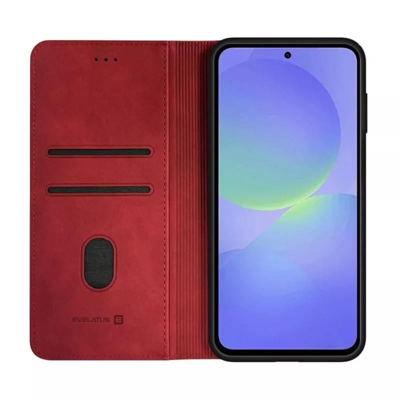 Evelatus Samsung Galaxy A37 Θήκη Βιβλίου Κόκκινο