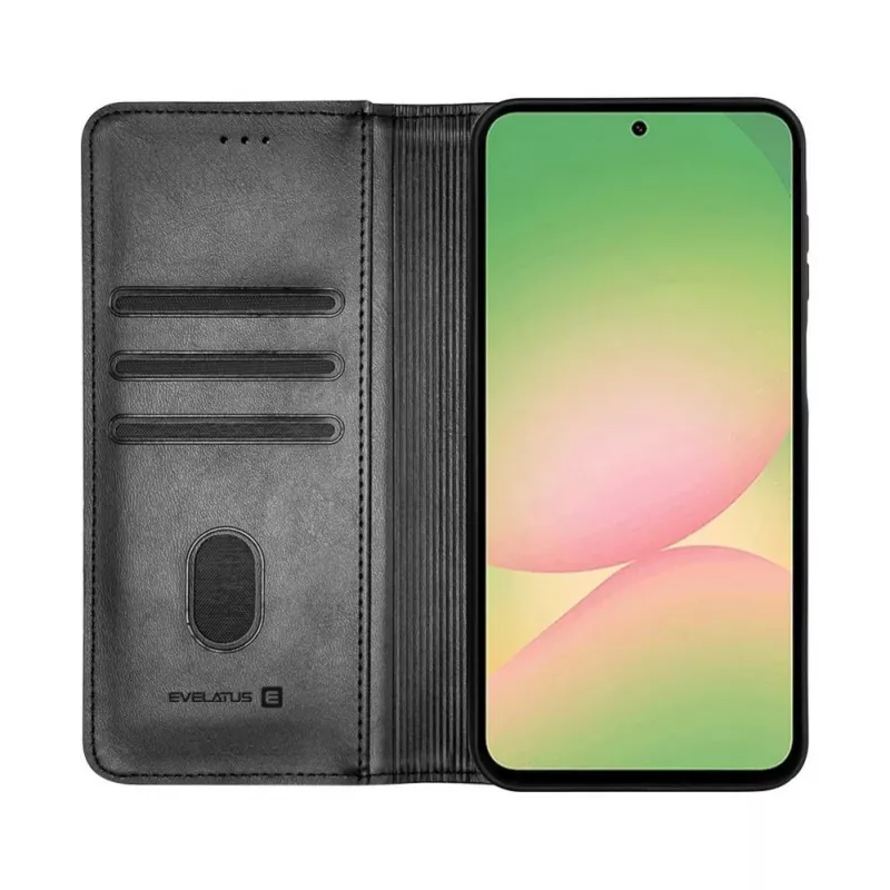 Evelatus Samsung Galaxy A57 Θήκη Βιβλίου Folio, Μαύρο