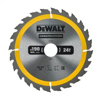 DEWALT δίσκος πριονιού 190x30mm 24T +16° Super Thin Kerf TCT