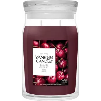Yankee Candle Signature Black Cherry αρωματικό κερί σε μεγάλο βάζο 567g