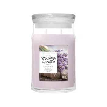 Yankee Candle Signature Dried Lavender & Oak Μεγάλο Κερί σε Βάζο 567g