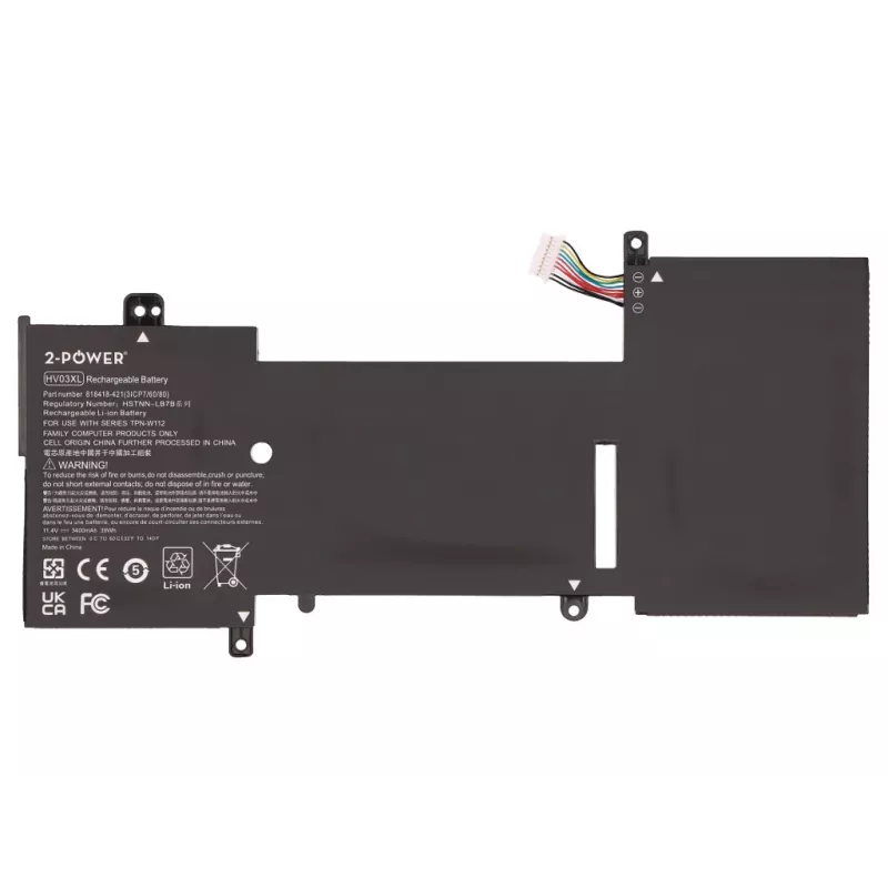 2-Power CBP4000A Κύρια Συσκευασία Μπαταρίας, 11,4 V, 3400 mAh, για HP X360 G2