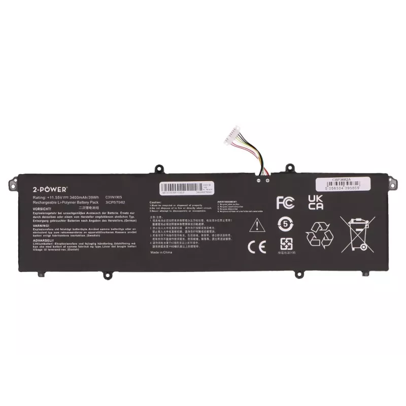 2-Power Main Battery Pack Asus M1603QA - Μπαταρία - 3400 mAh
