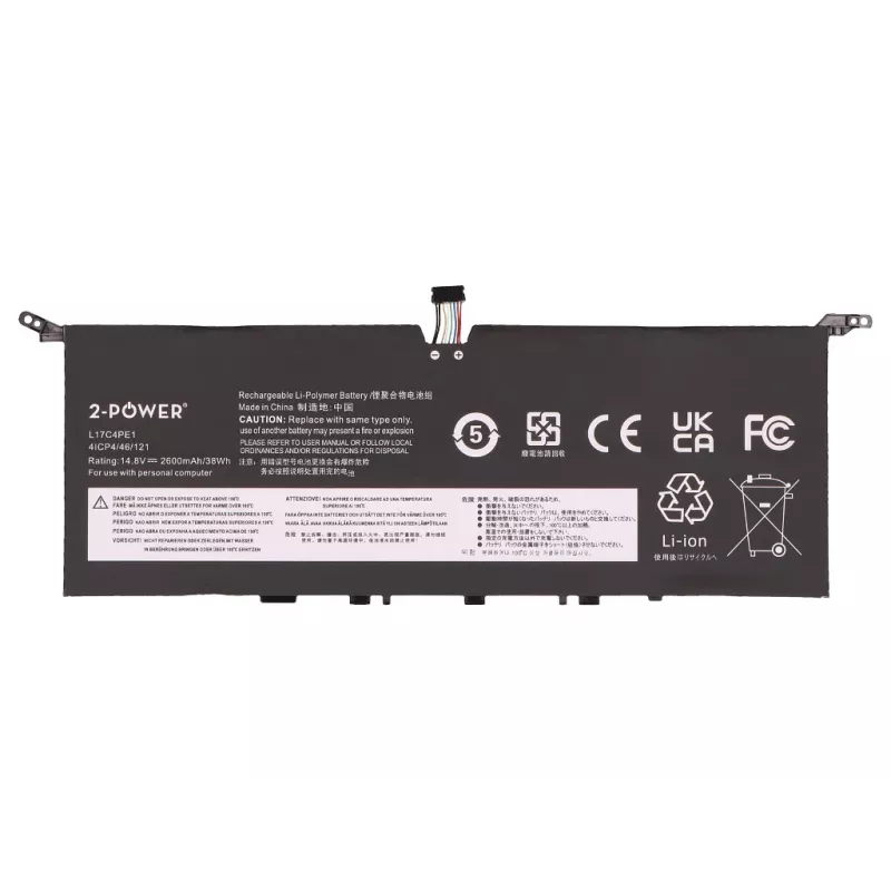 2-Power Main Battery Pack για Lenovo Yoga S730-13IML - 2600 mAh