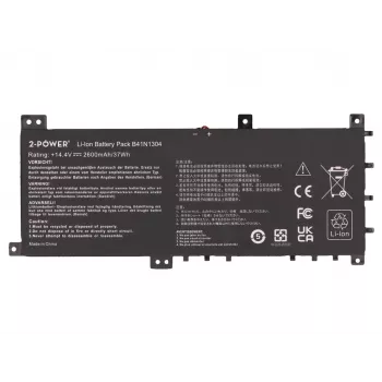 2-Power Κύρια μπαταρία για Asus S451LA V451LA - 2600 mAh