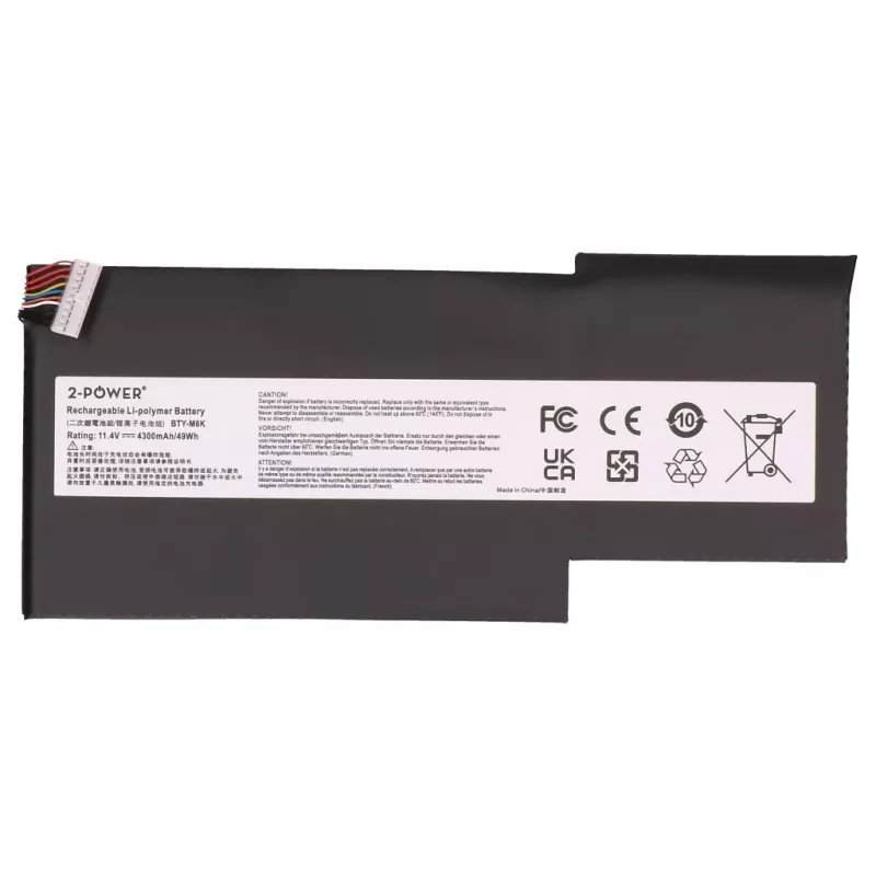 2-Power Κύρια μπαταρία για MSI GS63VR - 49 Wh Lithium-Ion