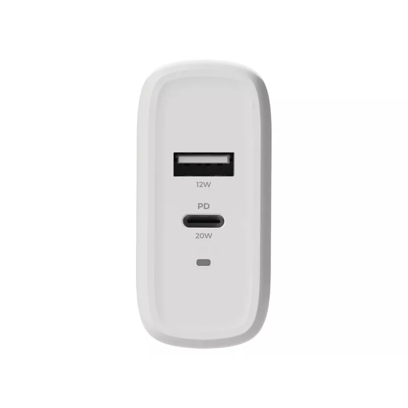 2-POWER Φορτιστής Τοίχου PD 20W USB-C & 12W USB-A