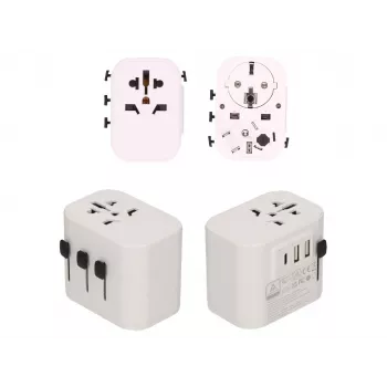 2-Power Τροφοδοτικό - 15 Watt - 3 A - 3 θύρες εξόδου (2 x USB, 24 Pin USB-C)