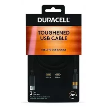 2-POWER 2m USB-A σε USB-C 60W Καλώδιο Φόρτισης και Δεδομένων - Μαύρο