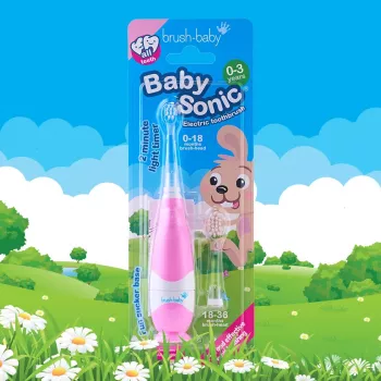 BRUSH-BABY Baby Sonic Ηχητική οδοντόβουρτσα 0-3 ετών Ροζ