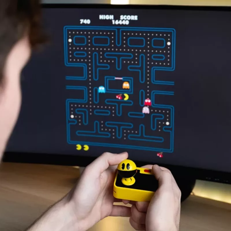 FIZZ CREATIONS Retro Arcade Pac-Man Κονσόλα Plug-and-Play-Wireless-Gamepad