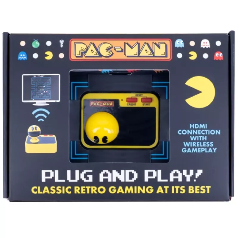 FIZZ CREATIONS Retro Arcade Pac-Man Κονσόλα Plug-and-Play-Wireless-Gamepad
