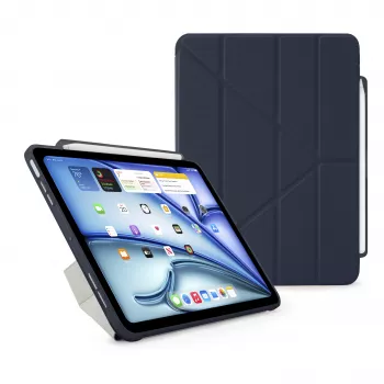 Pipetto Origami No3 Θήκη με θέση για Pencil για iPad Air 11 (M2/M3) / iPad Air 10.9 (4η γενιά/5η γενιά), σκούρο μπλε