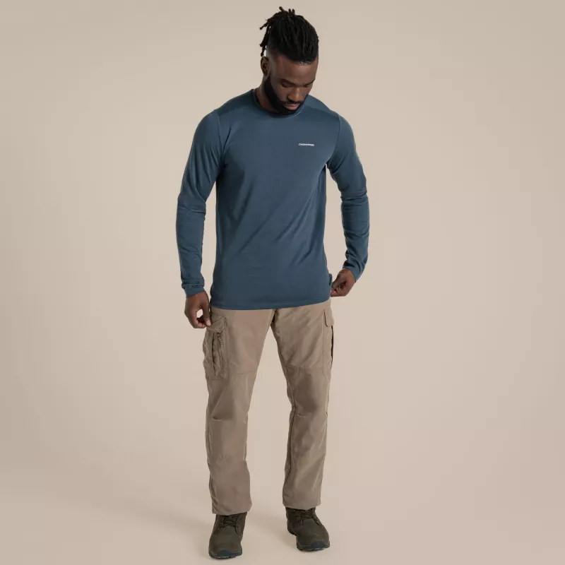 Craghoppers NosiLife Abel LS T-Shirt - Blue Stone, Μέγεθος L
