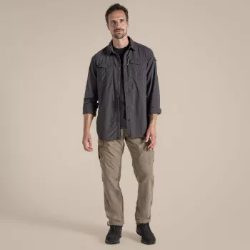 Craghoppers NosiLife Adventure LS Shirt III - Black Pepper, μέγεθος M