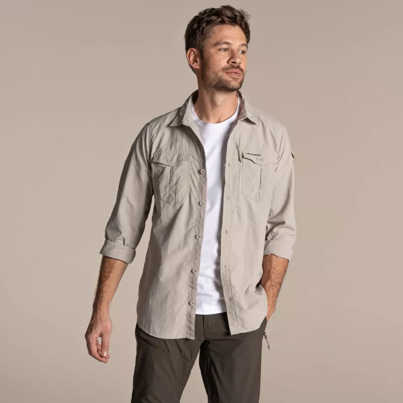 Craghoppers NosiLife Adventure LS Shirt III - Parchment - Μέγεθος L