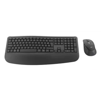 Logitech Signature Comfort Plus Combo MK880 for Business Ασύρματο σετ πληκτρολογίου και ποντικιού UK Layout Graphite