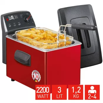 FRITEL TURBO SF Φριτέζα 3L 2200W μαύρο/κόκκινο/γκρι