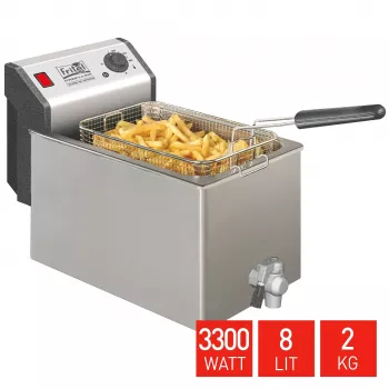 FRITEL TURBO SF Φριτέζα 8 λίτρα 3,3 kW ανοξείδωτο ατσάλι