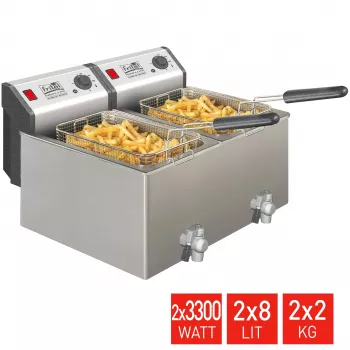 FRITEL TURBO SF Φριτέζα 16 λίτρα 6,6 kW ανοξείδωτο ατσάλι