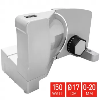 Fritel SL 3657 Ηλεκτρική μηχανή κοπής, 150 W, λεπίδα ανοξείδωτου ατσαλιού, 170 mm, πάχος κοπής 0-15 mm, ασημί/μαύρο