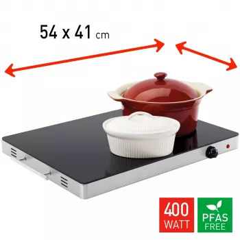 FRITEL Family WT 2478 Θερμαντήρας πιάτων 400W μαύρο/ανοξείδωτο ατσάλι