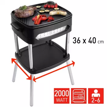 FRITEL Family BBQ 3256 Ηλεκτρική ψηστιέρα BBQ Κόκκινο/Μαύρο
