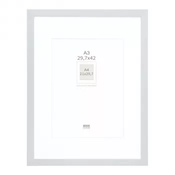 Deknudt S66KD1 P1 Κορνίζα ξύλινη ασημί DIN A3 29,7x42 cm με πασπαρτού