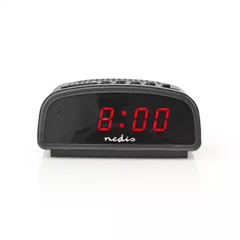 Nedis CLDK008BK Ξυπνητήρι LED με λειτουργία αναβολής, Μαύρο