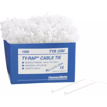 ABB TY-RAP δεματικά καλωδίων 3,6x140 mm μαύρα ανθεκτικά στην UV νάιλον 6.6 (συσκευασία 1000 τεμ.)