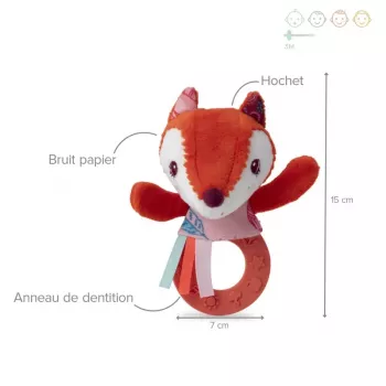 Lilliputiens Alice the Fox πολυδραστήριο μαλακό παιχνίδι 3m+ 83035