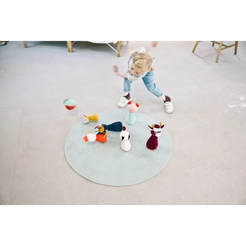 Lilliputiens σετ μπόουλινγκ φάρμας με μπάλα με κουδουνίστρα