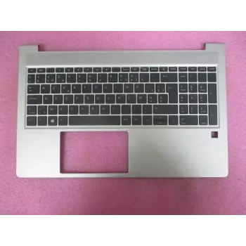 HP Επάνω κάλυμμα με πληκτρολόγιο CP NoSD Belgian (M78508-A41) - Natural Silver