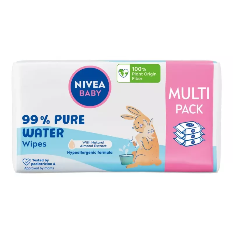 NIVEA Baby Pure Water Μωρομάντηλα 3x57
