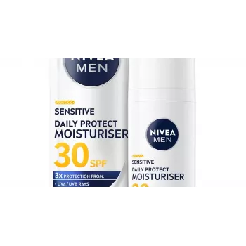 NIVEA Men Sensitive Daily Protect Ενυδατική Κρέμα Προσώπου SPF30 50ml