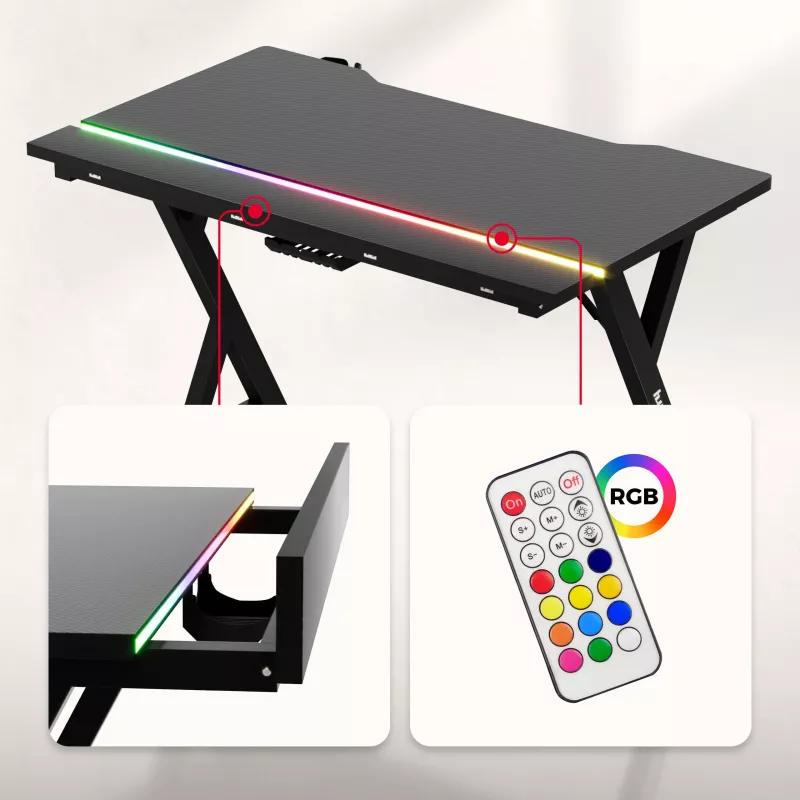 Huzaro Hero 2.4 RGB Μαύρο γραφείο gaming