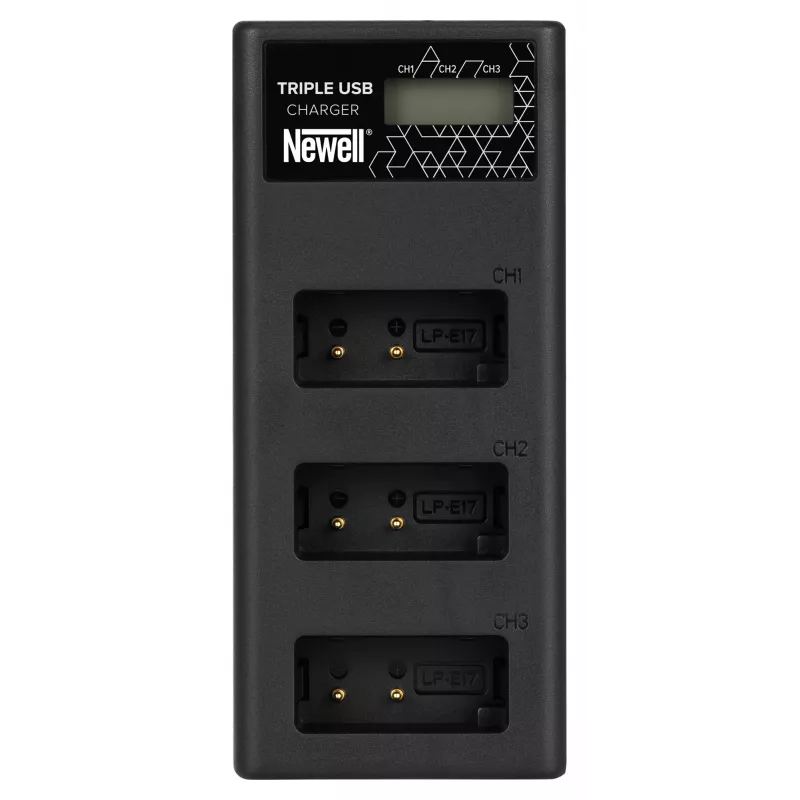 Newell CD-USB-C Φορτιστής μπαταρίας τριών καναλιών για Canon LP-E17