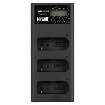 Newell CD-USB-C 3-κάναλο φορτιστής μπαταρίας για Nikon EN-EL14