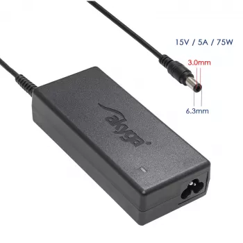 Akyga AK-ND-14 τροφοδοτικό notebook για Toshiba, 75 W, 15 V / 5 A, 6,3 x 3,0 mm