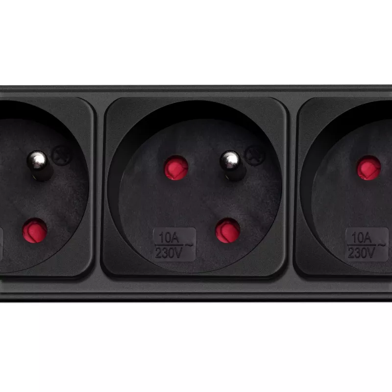 Akyga AK-SP-05U πολύπριζο με προστασία υπέρτασης, 5x CEE 7/5 (Τύπος E), 2x USB-A, 1,8 m, μαύρο