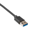 Akyga AK-AD-33 ενεργό USB-3.0 hub, 4 θύρες με μεμονωμένους διακόπτες, 15 cm, μαύρο