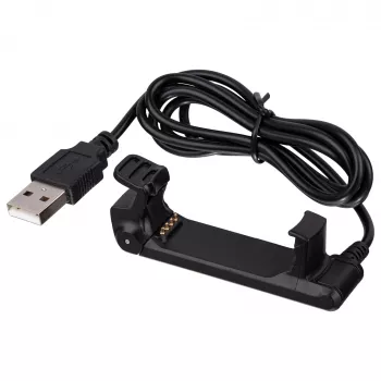 Akyga AK-SW-19 καλώδιο φόρτισης USB με clip για Garmin Forerunner 220, 1 m, μαύρο