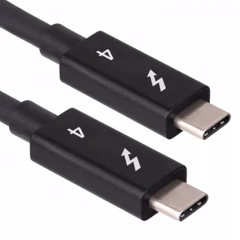 Akyga AK-USB-33 καλώδιο USB-C σε USB-C Thunderbolt, 40 Gbit/s, 100 W, 0,5 m, μαύρο