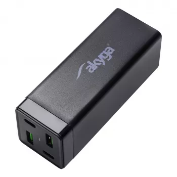 Akyga Charge Brick AK-CH-17 φορτιστής USB 65 W, 2 x USB-C PD + 2 x USB-A QC 4+, μαύρο