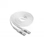 Akyga AK-USB-40 καλώδιο USB-C σε USB-C, USB 2.0, 60 W, 1 m, λευκό