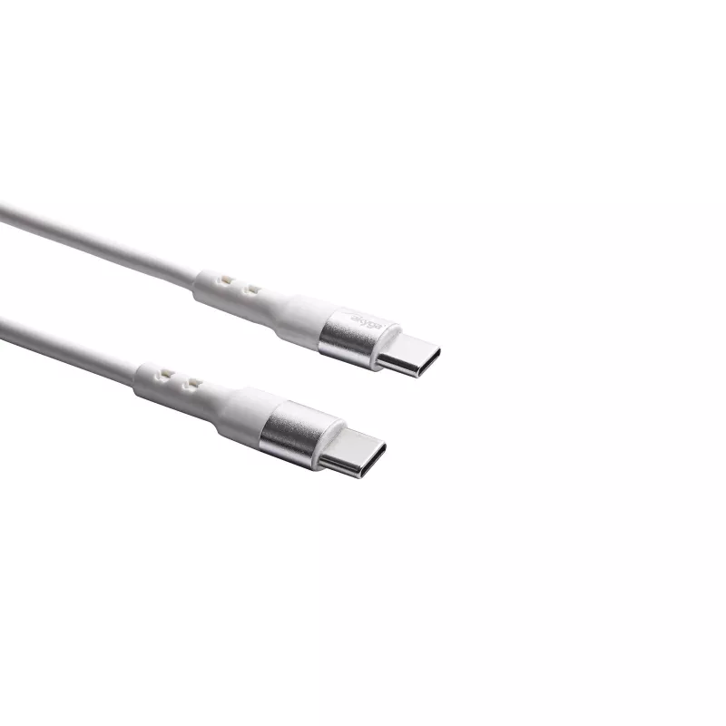 Akyga AK-USB-40 καλώδιο USB-C σε USB-C, USB 2.0, 60 W, 1 m, λευκό