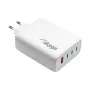 Akyga AK-CH-24 φορτιστής USB GaN 140 W, 3 x USB-C PD + USB-A, λευκό